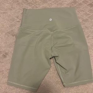 Sage green, biker shorts